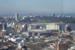 Vista de Montevideo desde el mirador de la Intendencia de Montevideo.