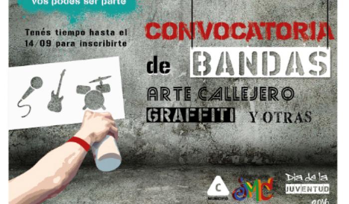 Convocatoria de bandas para Día de la Juventud 2016